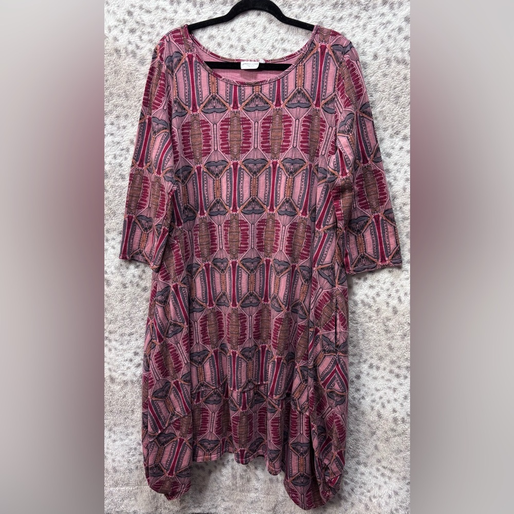 VINTAGE PRAIRIE COTTON 3/4 SLEEVE TULIP DRESS